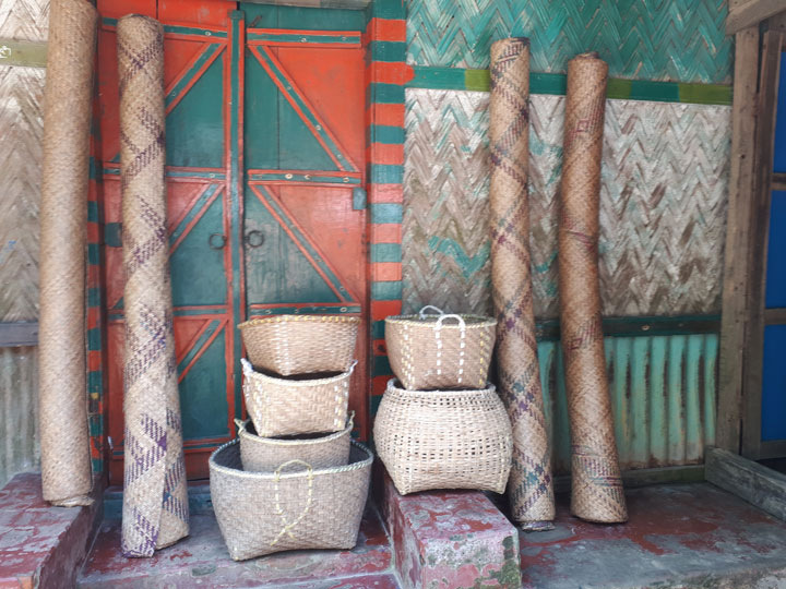 Cool Carpet and bambo basket